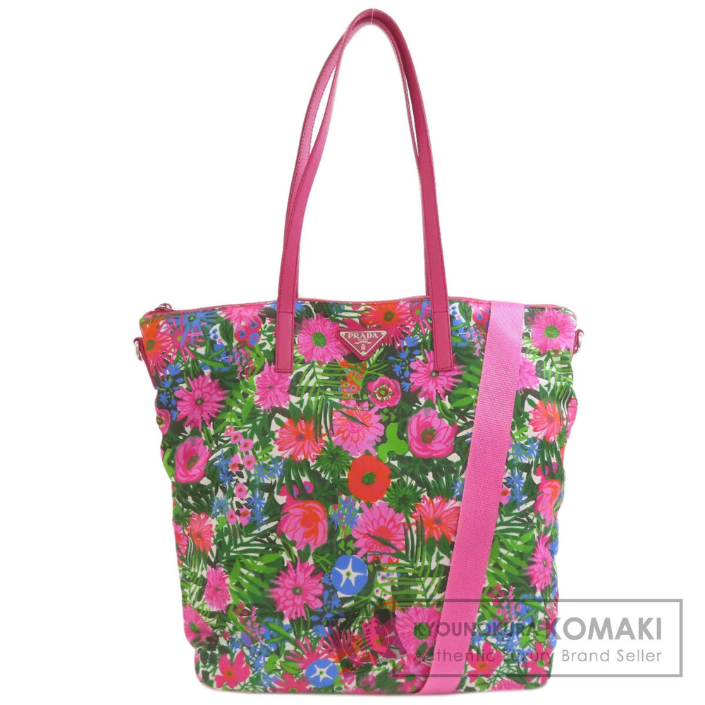 Prada Tessuto tote bag embroidered robot girl crystal Black